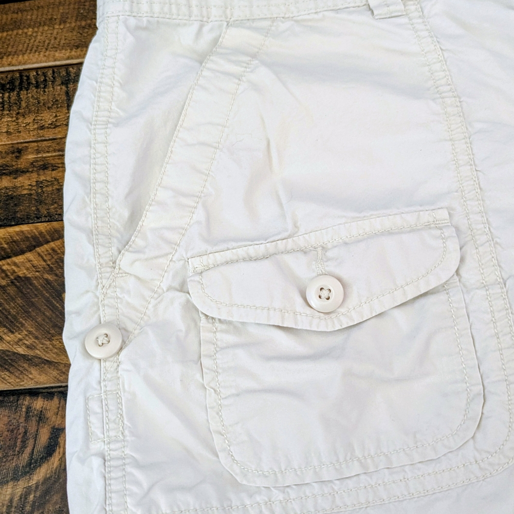 Ralph Lauren Shorts Women’s Size 14 Ivory Classic Chino Mid Rise Cotton Pockets - Picture 6 of 12